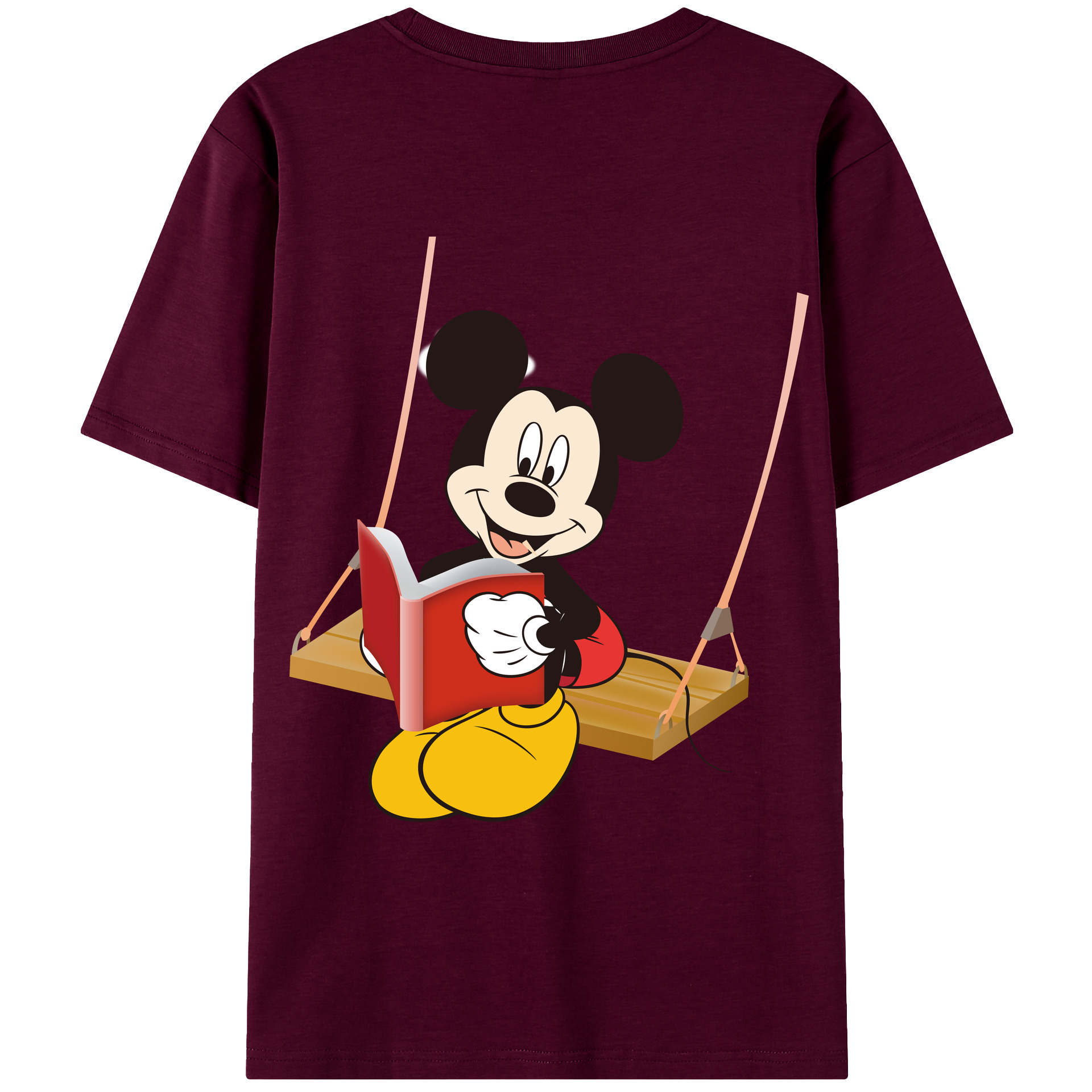 （画像用） ミッキーマウス Mickey Mouse レディース半袖Tシャツ(バックプリント)
